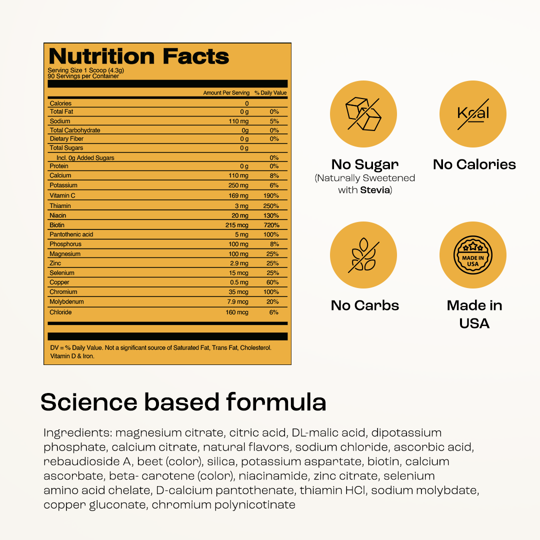 Key Nutrients Sugar-Free Electrolyte Recovery Powder