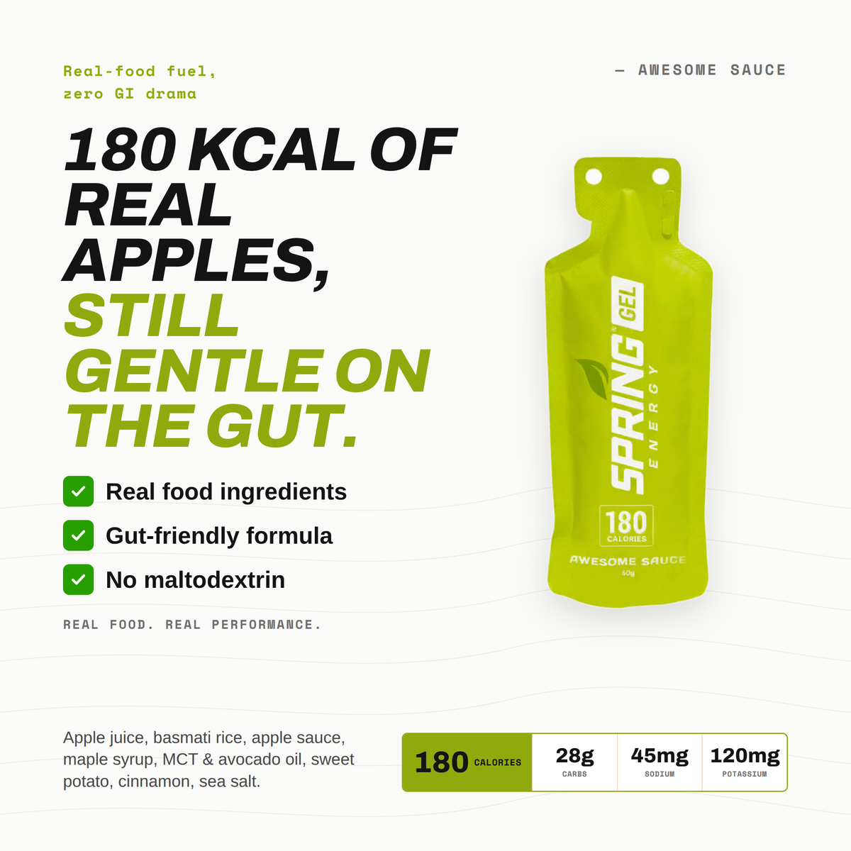 Spring Energy Awesome Sauce Gel (No Caffeine)