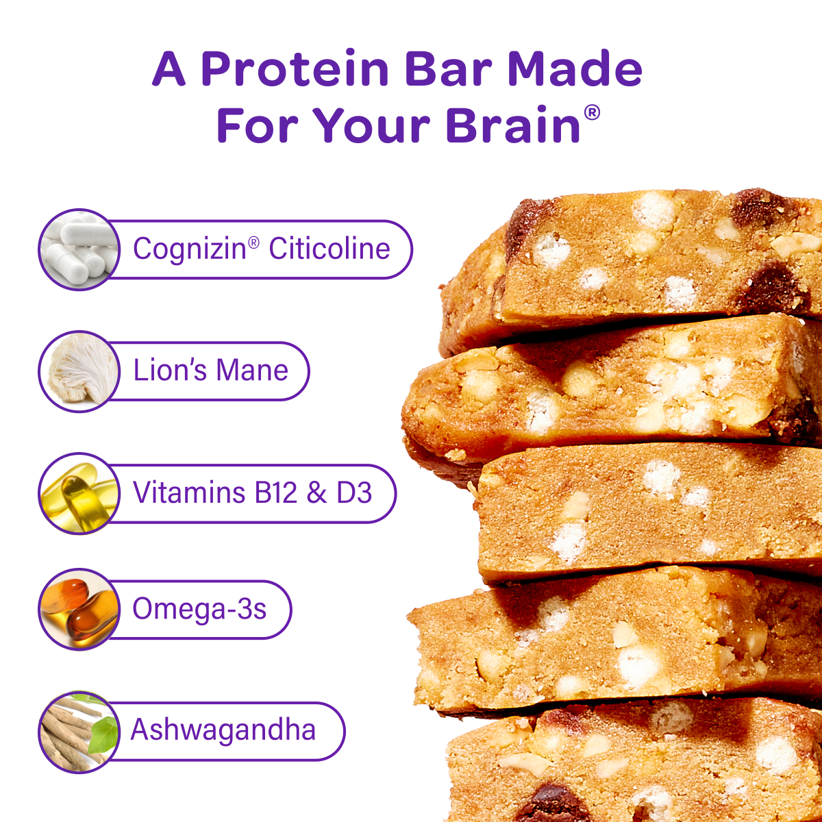 MOSH Peanut Butter Chocolate Crunch Protein Bars (12 Pack)