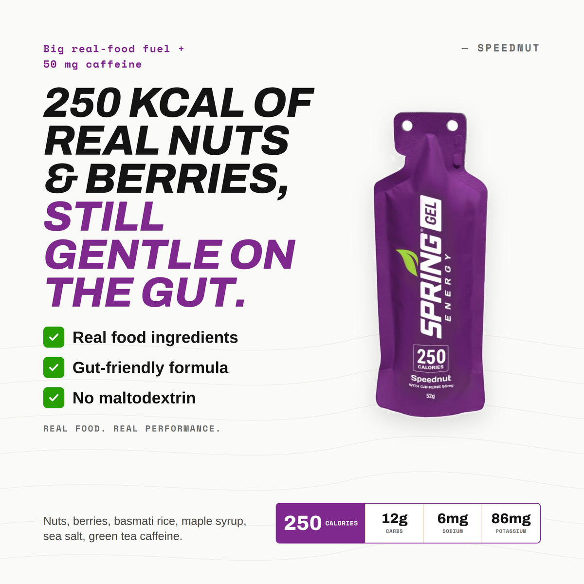 Spring Energy Speednut Gel (50 mg Caffeine)