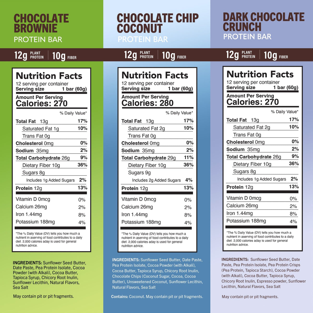 Amrita High Protein Bar Variety Pack (12 Count)