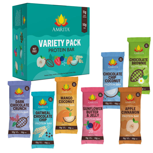 Amrita High Protein Bar Variety Pack (12 Count)