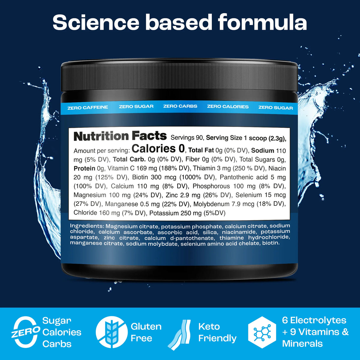 Key Nutrients Sugar-Free Electrolyte Recovery Powder