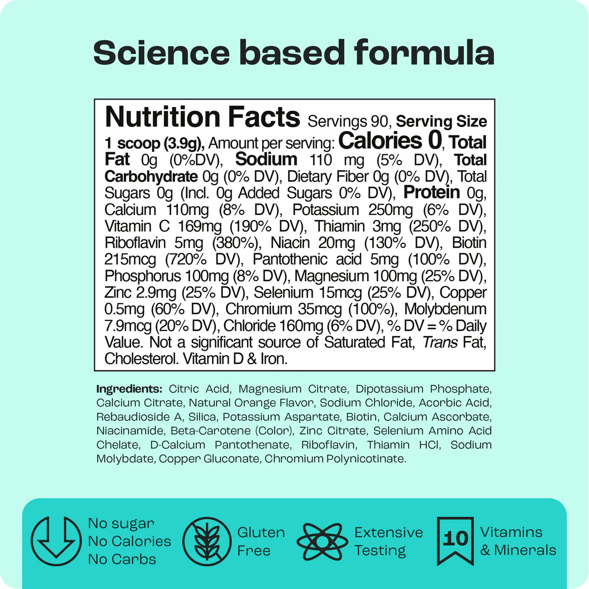 Key Nutrients Sugar-Free Electrolyte Recovery Powder